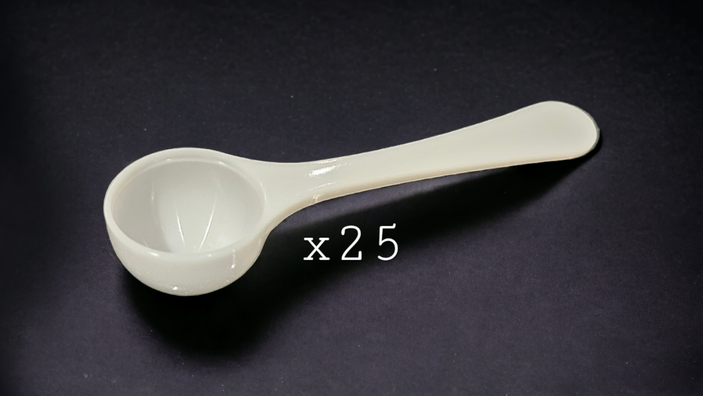 Brand New Plastic Measuring Spoon - 3g / 6ml Scoop (25 Pack)